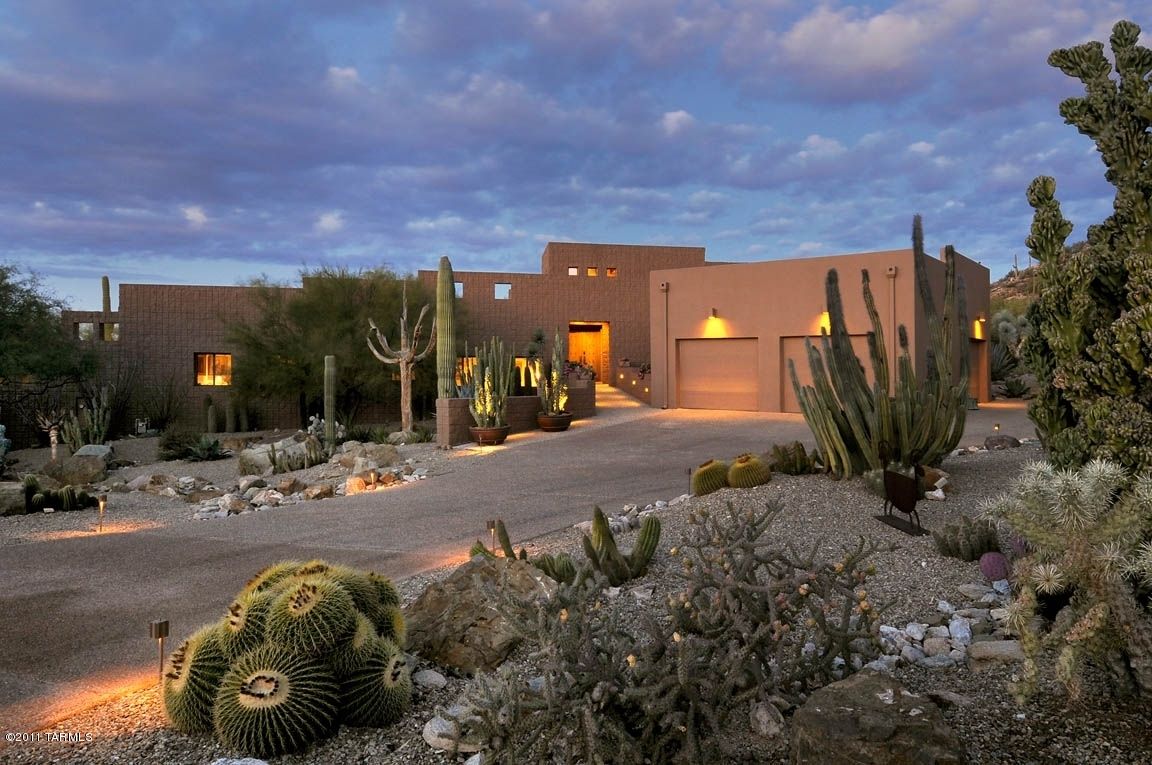 Tucson luxury home  love the yard | Desert landscaping 
